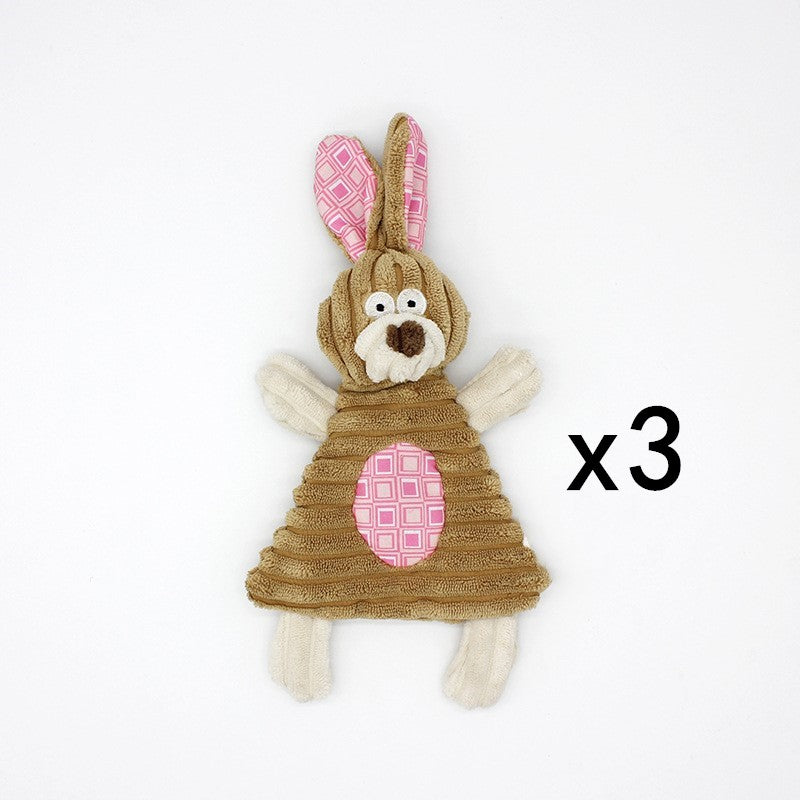 Donkey Plush Dog Toy with Squeaker – Durable Corduroy Chew Toy for Puppies & Dogs (Soft & Interactive)