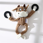 Donkey Plush Dog Toy with Squeaker – Durable Corduroy Chew Toy for Puppies & Dogs (Soft & Interactive)