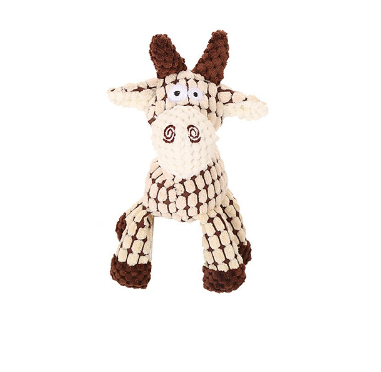 Donkey Plush Dog Toy with Squeaker – Durable Corduroy Chew Toy for Puppies & Dogs (Soft & Interactive)