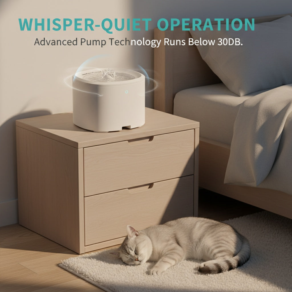 Ultra Quiet Anti-Dry Burn Pet Water Fountain, 3L Circulating Water Dispenser, USB Rechargeable Motion Sensor Pet Water Bowl For Cats And Dogs