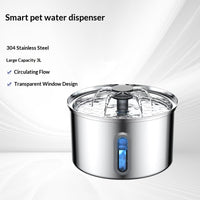 Pet Water Fountain 304 Stainless Steel Cat Water Dispenser