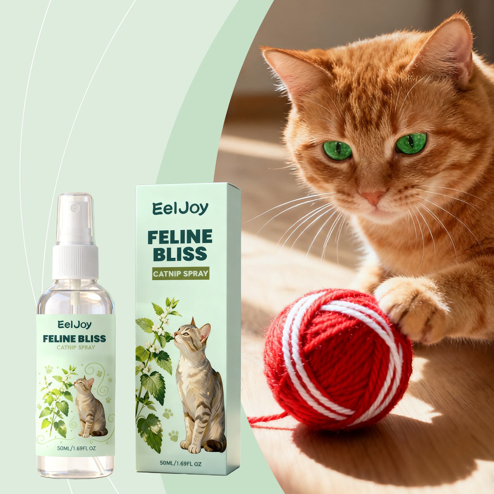 EELJOY Catnip Spray for Cats – Natural Calming & Training Spray | Long-Lasting Cat Attractant for Toys, Scratching Posts & Beds