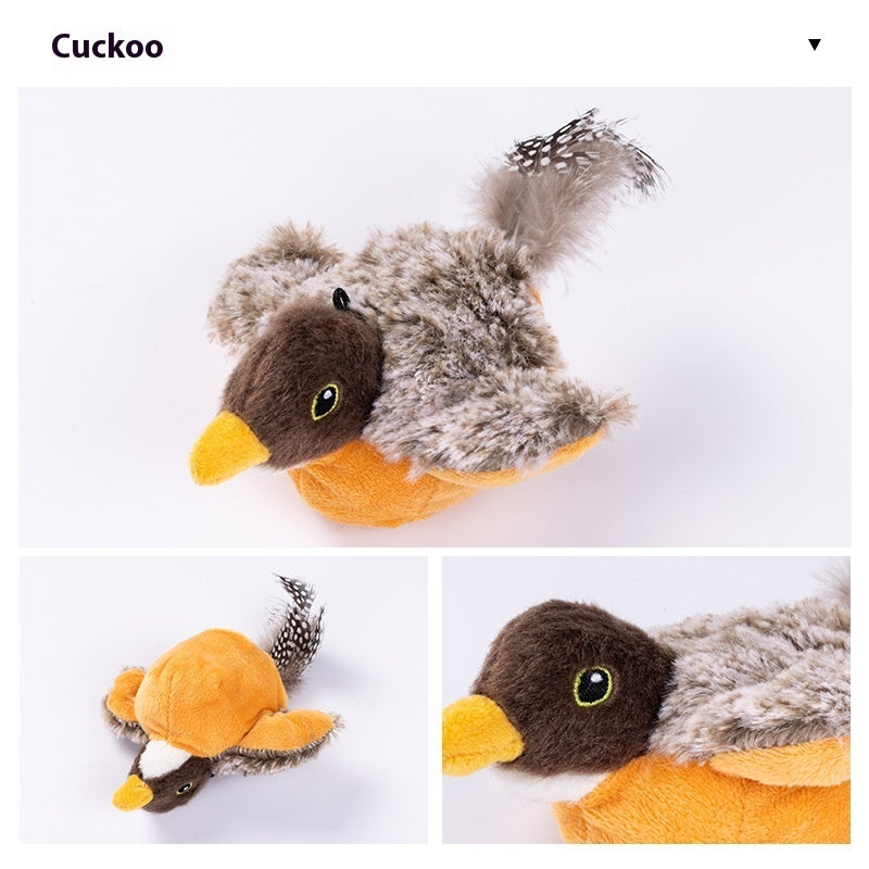 Interactive Flapping Bird Cat Toy – Realistic Sound, Motion Activated, USB Rechargeable Plush Cat Toy for Indoor Cats