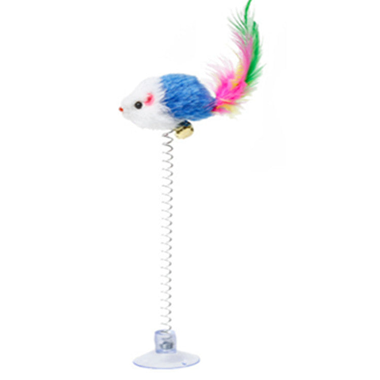 Cat Teaser Set With Bells And Colorful Feathers