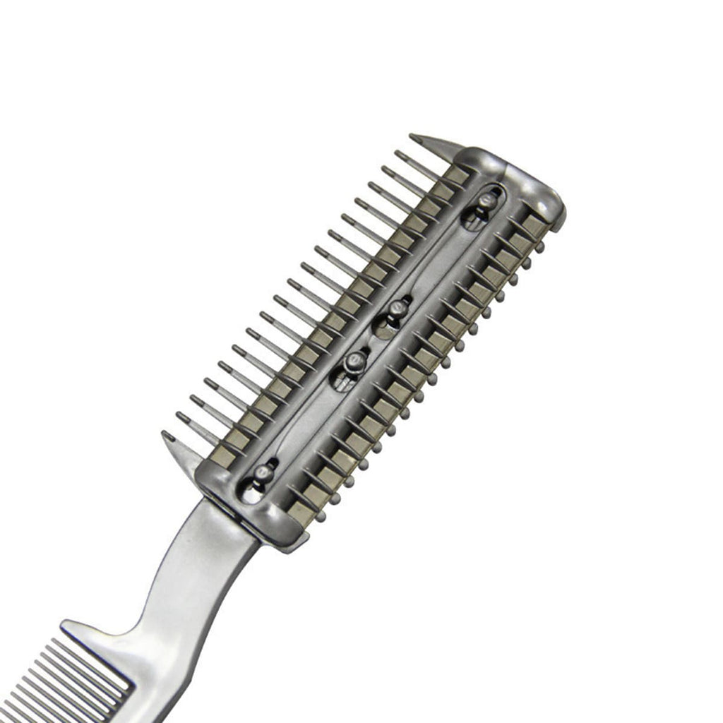 Pet Hair Cutting Comb With Replaceable Blades, Professional Dog Cat Grooming Tool For Thinning Shedding Hair, Detachable Razor Comb With Plastic Teeth
