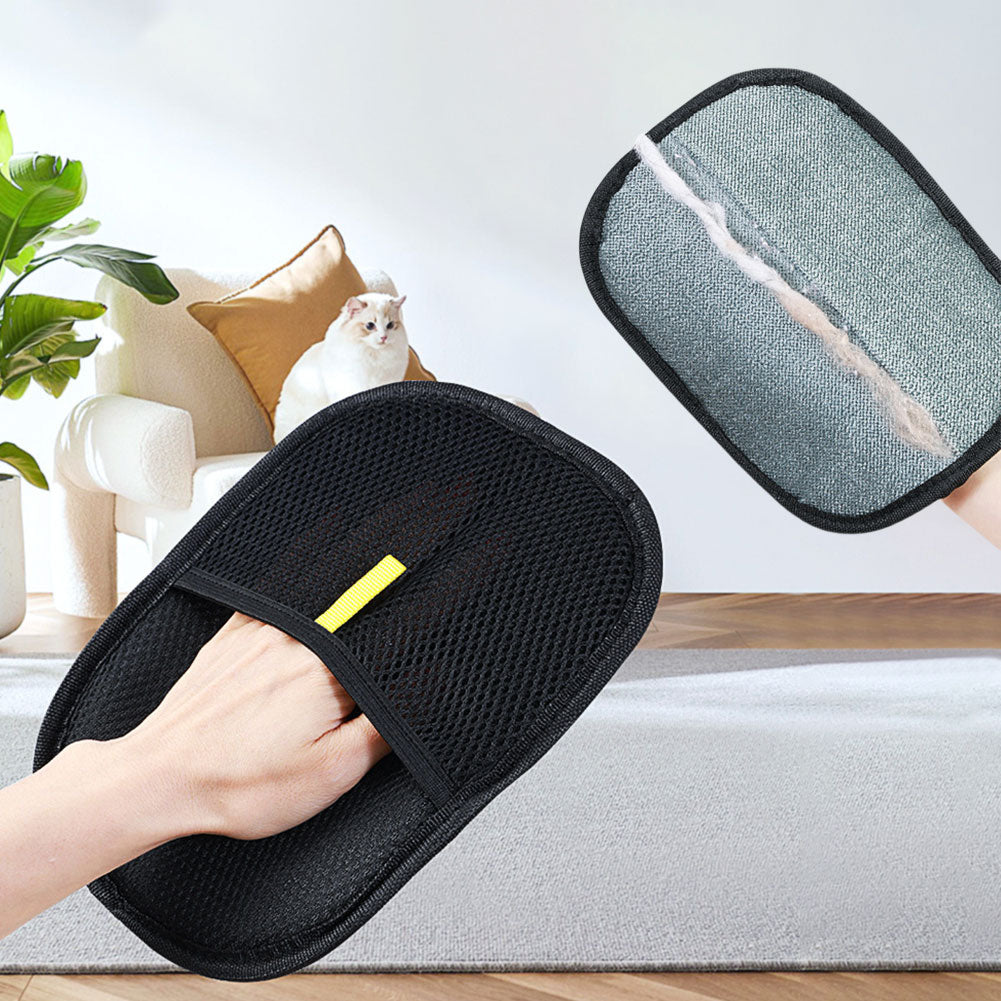 Pet Hair Remover Glove for Dogs and Cats- Black