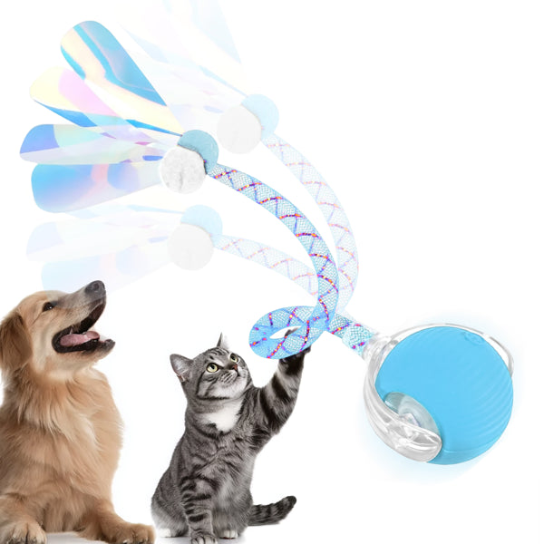 Smart Interactive Cat Toy Ball with Elastic Tail – Automatic Moving & Exercise Toy for Cats & Dogs