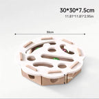 Interactive Cat Puzzle Maze | Felt Hunting Box with Bell Balls