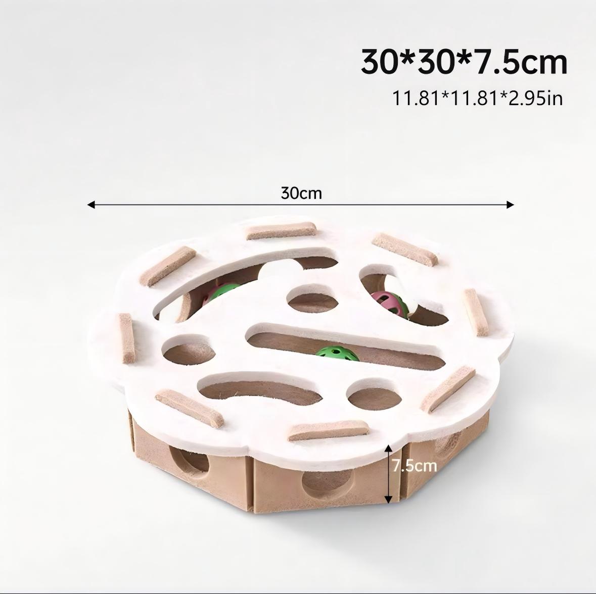 Interactive Cat Puzzle Maze | Felt Hunting Box with Bell Balls