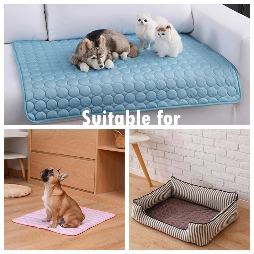 Bowboo Summer Ice Silk Cooling Mat for Dogs & Cats – Breathable, Non-Electric, Extra Large Pet Bed