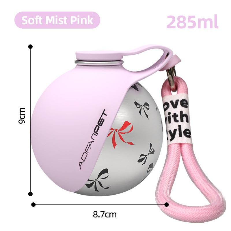 🐾 Portable Pet Water Bottle (285ml) – Compact Stainless Steel Travel Cup