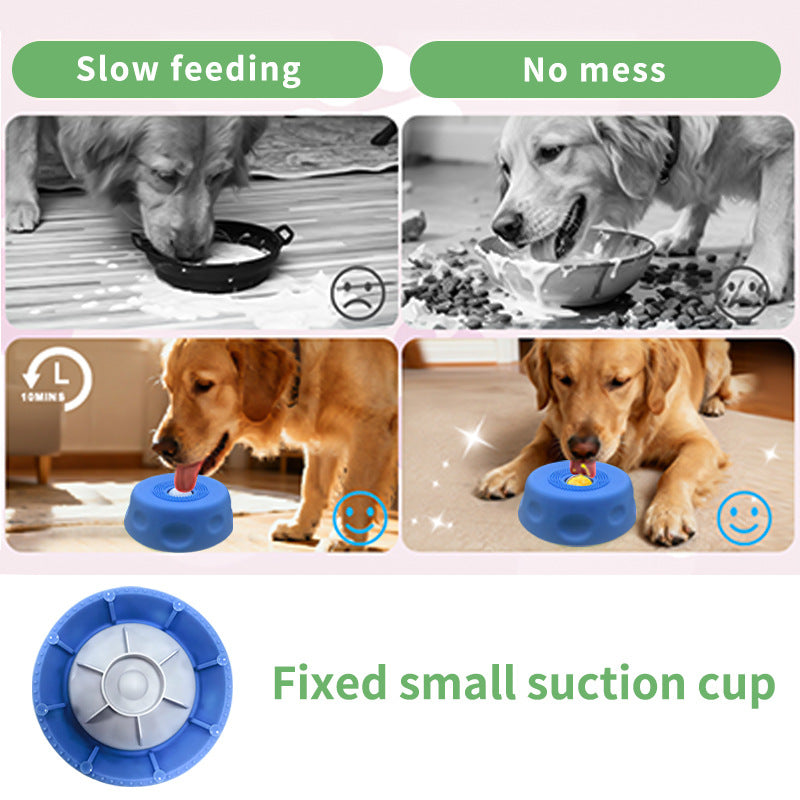 Dog Liquid Lick Bow Dog Slow-Feeding Plate Non-Slip Spherical Pet Licking Bowl