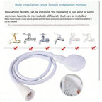 Portable Handheld Faucet Sprayer, Easy To Install Faucet Adapter, Shower Head For Shampooing And Pet Bathing, Durable ABS Material, Ideal For Home, Travel And RV Use