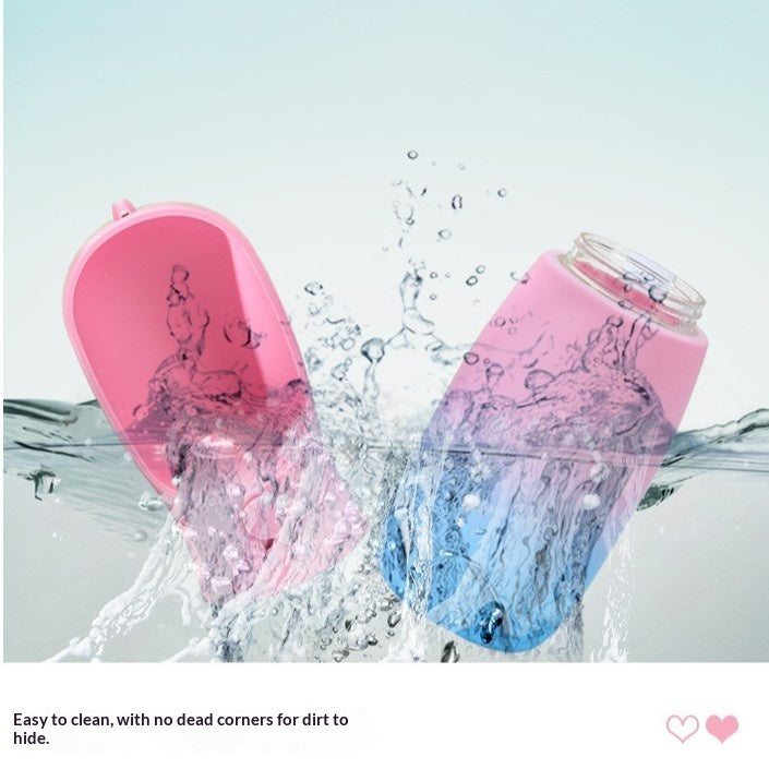 Gradient Color Portable Foldable Pet Water Bottle