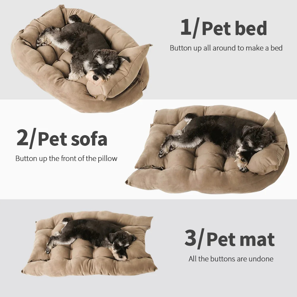 3-in-1 Pet Bed Sofa Mat