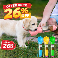 Pet Water Bottle Feeder Bowl Garbage Bag Storage Portable Pet Outdoor Travel 3 In 1 Dog Water Bottle