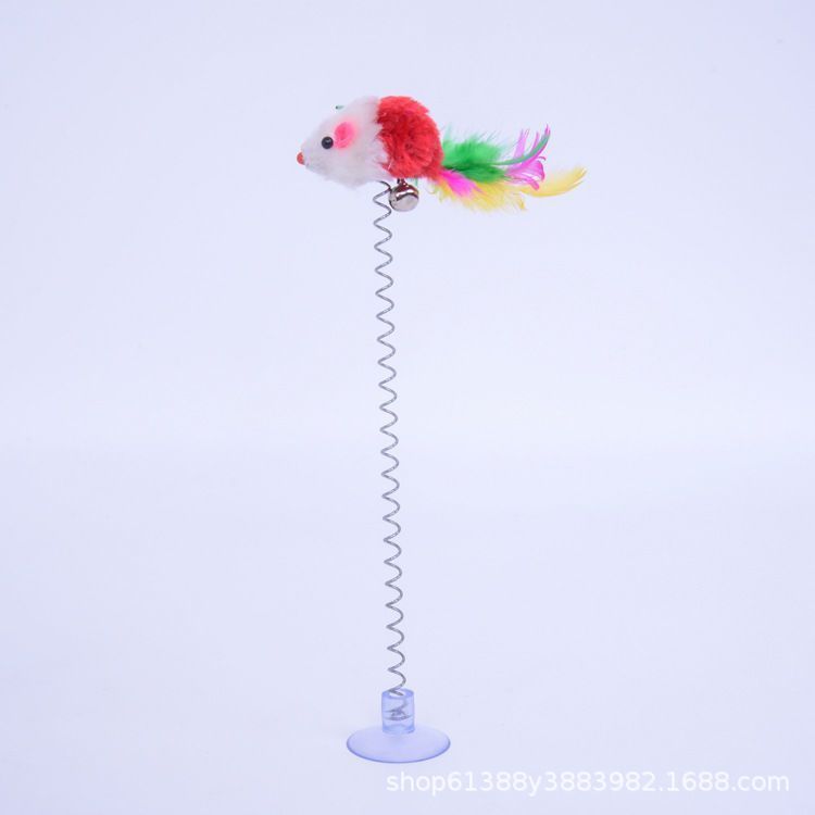 Cat Teaser Set With Bells And Colorful Feathers