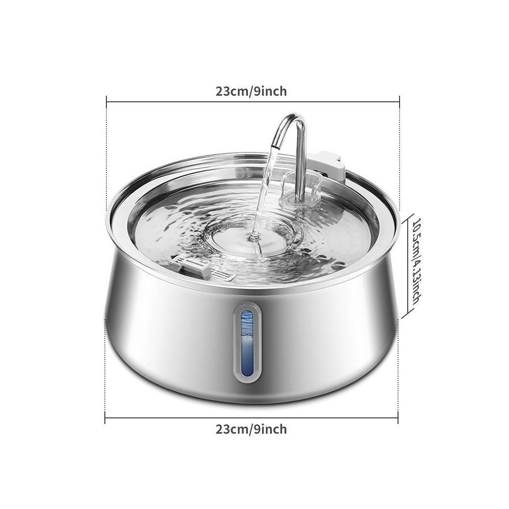 4L Cat Water Fountain For Pet Dog LED Drinking Water Bowl Automatic Dispenser