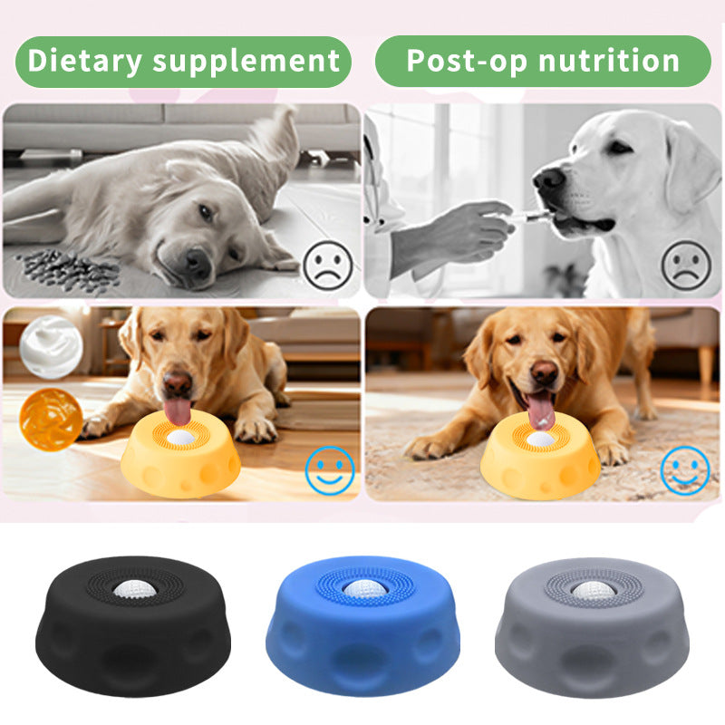 Dog Liquid Lick Bow Dog Slow-Feeding Plate Non-Slip Spherical Pet Licking Bowl