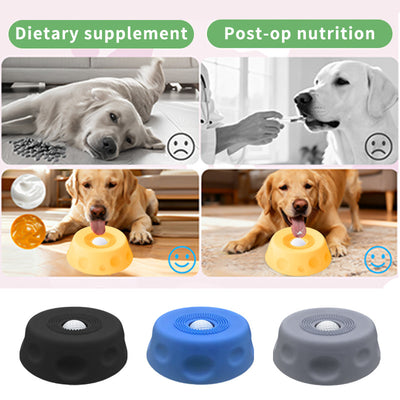 Dog Liquid Lick Bow Dog Slow-Feeding Plate Non-Slip Spherical Pet Licking Bowl