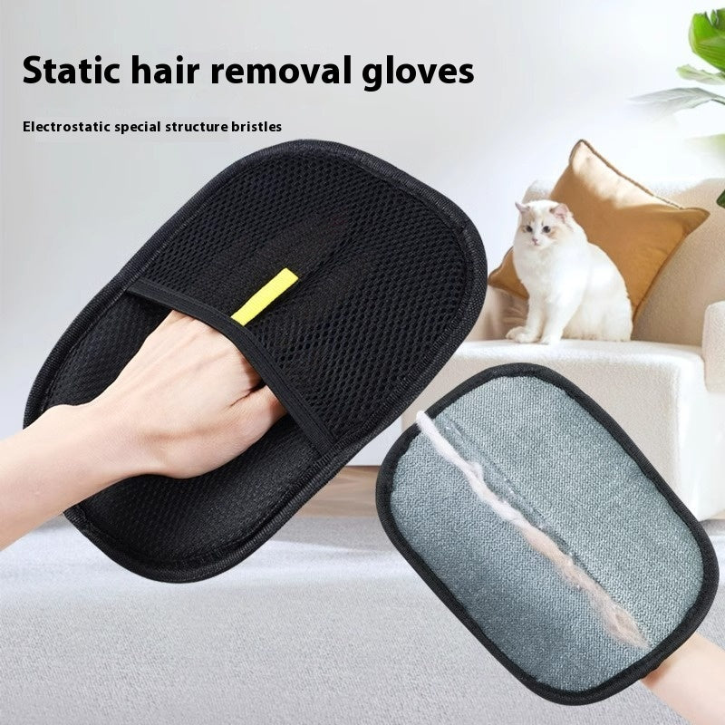 Pet Hair Remover Glove for Dogs and Cats- Black
