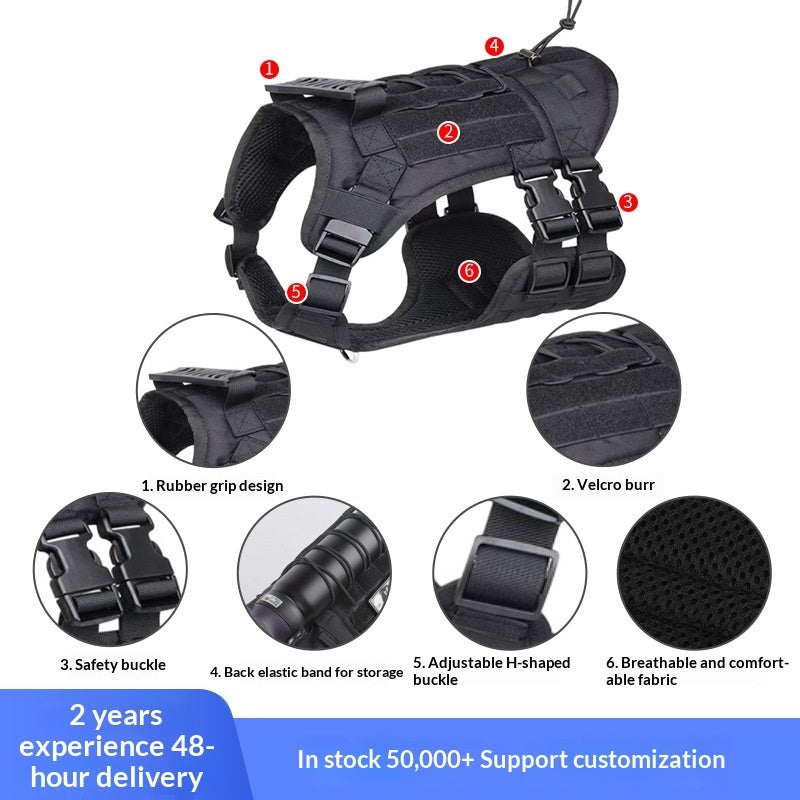 New Tactical Vest For Big Dogs Outdoor Splash-Proof