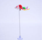 Cat Teaser Set With Bells And Colorful Feathers