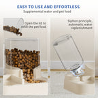 Transparent And Visible Pet Feeding And Drinking Dispenser, Automatically Refilling Food And Water, Caring For Every Moment, Allowing Owners To Travel Easily And Pets To Enjoy Worry Free Eating