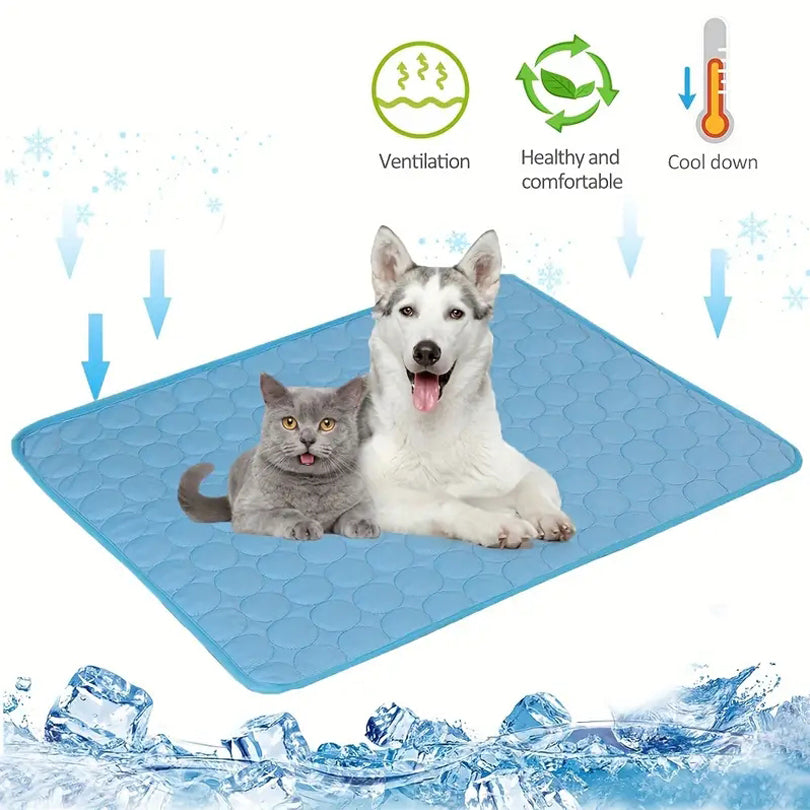 Bowboo Summer Ice Silk Cooling Mat for Dogs & Cats – Breathable, Non-Electric, Extra Large Pet Bed