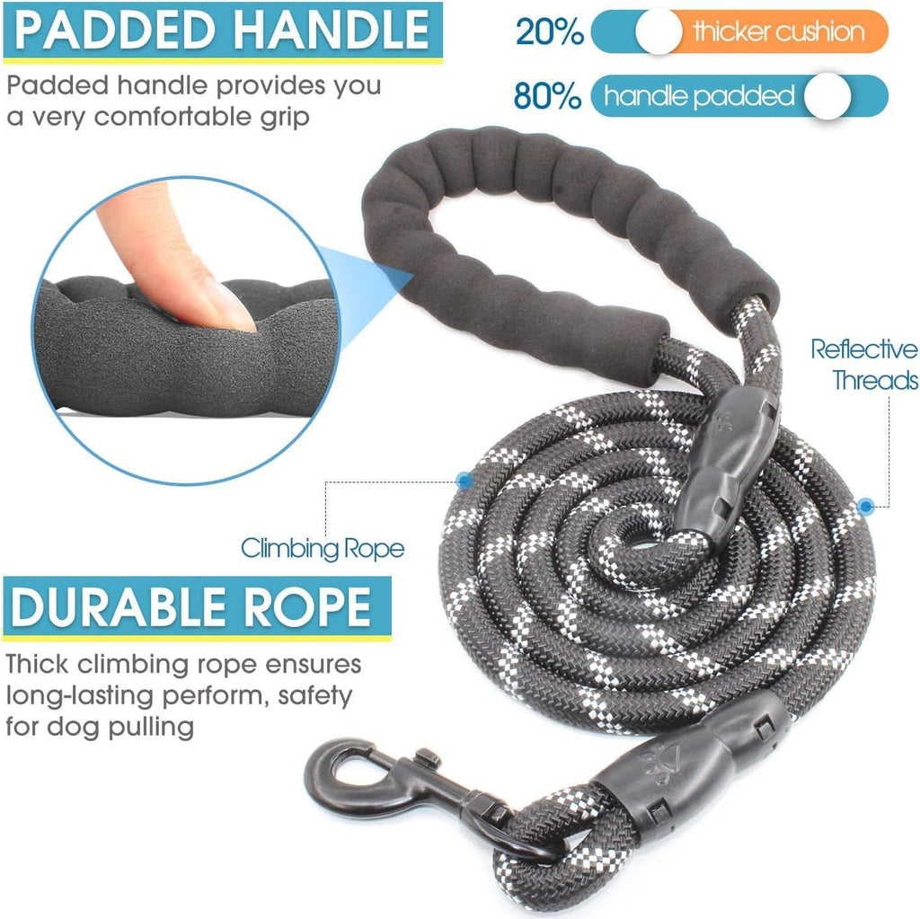 Adjustable High Elasticity Glow-in-the-Dark Anti-Tangle Dog Leash