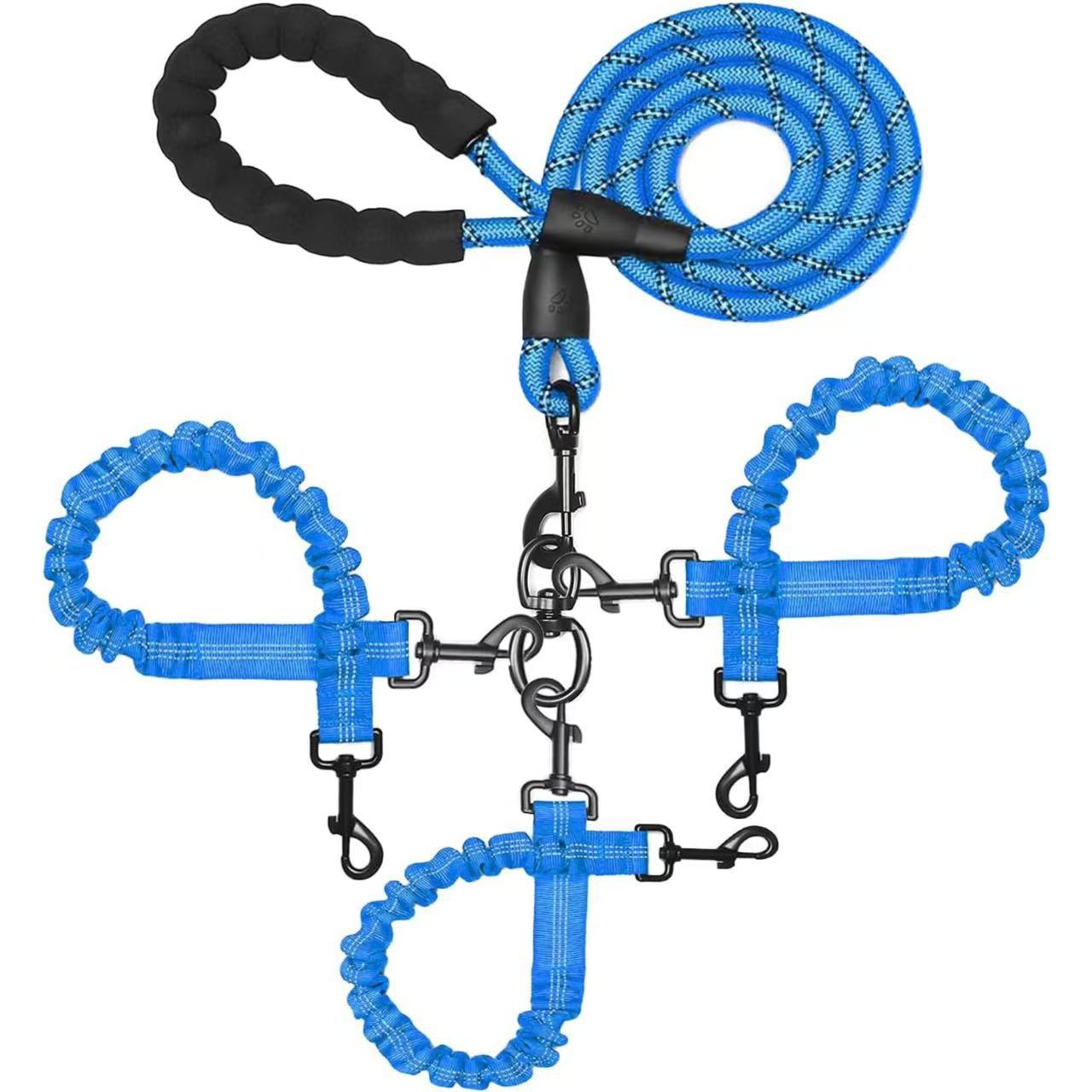 Adjustable High Elasticity Glow-in-the-Dark Anti-Tangle Dog Leash